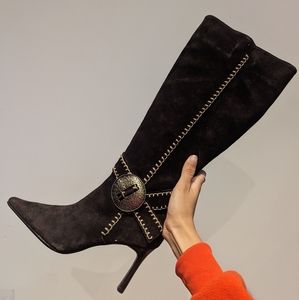 Y2K Suede Stiletto Boots